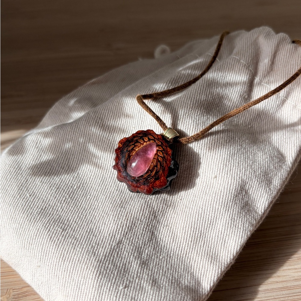 Third Eye Pinecone with Pink Tourmaline